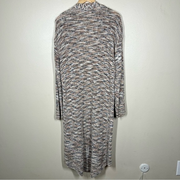 Anthropologie Pilcro Padma Space Dye Neutral Motif Longline Cardigan Sweater - Picture 10 of 13